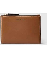 Gucci - Mittelgroße Gg Emblem Brieftasche Mit Reißverschluss - Lyst