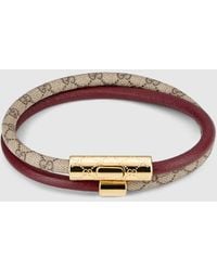 Gucci - Double Bracelet With Gg Detail - Lyst