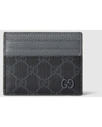 Gucci - Gg Kartenetui Mit Grauem Besatz - Lyst