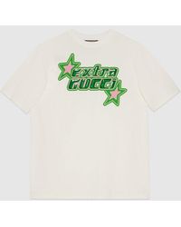 Gucci - T-shirt En Jersey De Coton - Lyst