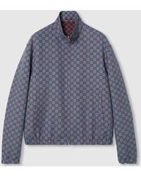 Gucci - Chaqueta De Lana Con Pata De Gallo Y Gg, Talla - Lyst