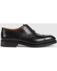 Gucci - Lace-up Shoe With Brogue Details - Lyst