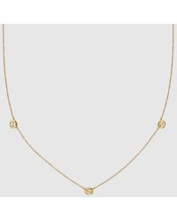Gucci - Collar Con Colgante Interlocking De 18 Ct - Lyst