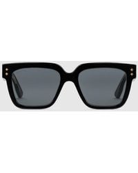 Gucci - Sonnenbrille Mit Rechteckigem Rahmen - Lyst