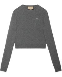 Gucci - Wool Cashmere Jumper With Embroidery - Lyst
