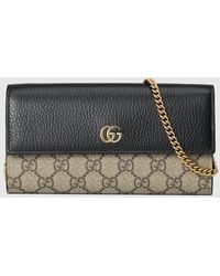 Gucci - Gg Marmont Bi-Color Continental Wallet, Gg Canvas - Lyst