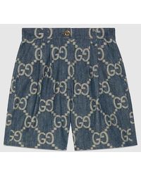 Gucci - Jumbo GG Denim Shorts - Lyst