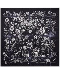 Gucci - Printed Silk Jacquard Carré - Lyst