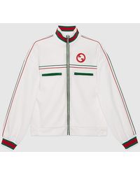 Gucci - Technical Jersey Zip Jacket With Web - Lyst