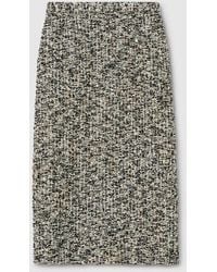 Gucci - Laminated Bouclé Fabric Skirt - Lyst