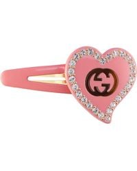 Gucci - Hair Clip With GG And Heart Detail - Lyst