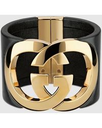 Gucci - Bracelet Manchette Interlocking, Taille - Lyst
