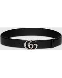 Gucci - Cintura Larga Gg Marmont, Taglia 100 - Lyst
