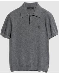 Gucci - Knit Cashmere Polo Shirt With Embroidery - Lyst