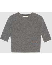 Gucci - Cashmere Top With Horsebit - Lyst