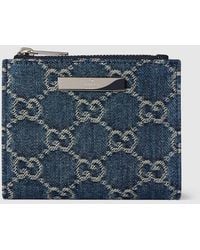 Gucci - Small Wallet With Plaque, Fabric - Lyst