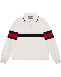 Gucci - GG Cotton Terry Cloth Polo With Web - Lyst
