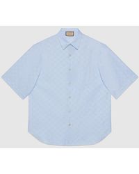 Gucci - Gg Supreme Oxford Cotton Shirt, Ready-To-Wear - Lyst