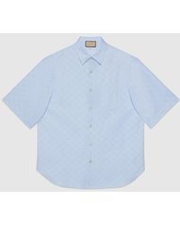 Gucci - Camisa de Algodón Oxford con GG Supreme - Lyst