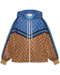 Gucci Jacke aus technischem GG Jersey - Blau