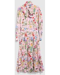 Gucci - Printed Silk Chemisier Dress, Size 50 It, Ready-To-Wear - Lyst