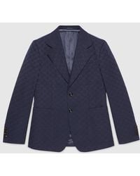 Gucci - Gg Cotton Blend Formal Jacket - Lyst