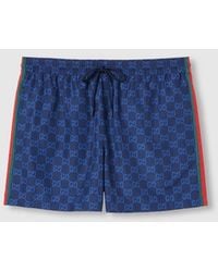 Gucci - Printed Poplin Tech Swim Shorts - Lyst
