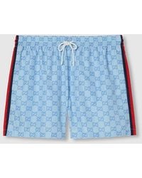 Gucci - Printed Poplin Tech Swim Shorts - Lyst