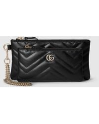 Gucci - Gg Marmont Small Pouch With Chain - Lyst