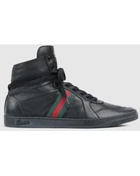 Gucci - Stretch High-Top Sneaker, Leather - Lyst