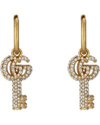 gucci earrings black crystal