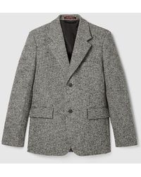 Gucci - Herringbone Wool Mouliné Jacket, Ready-To-Wear - Lyst