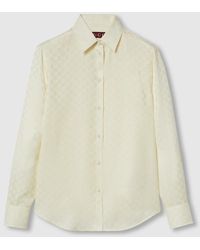 Gucci - Gg Crêpe Silk Shirt - Lyst