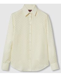 Gucci - Gg Crêpe Silk Shirt - Lyst