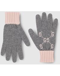 Gucci - Gg Cashmere Jacquard Gloves - Lyst