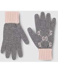 Gucci - Gg Cashmere Jacquard Gloves - Lyst