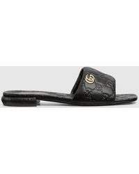 Gucci - Damenpantolette Mit Doppel G, Grösse - Lyst