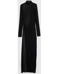 Gucci - Viscose Crêpe Jersey Dress With Split, Size 40 It, Ready-To-Wear - Lyst