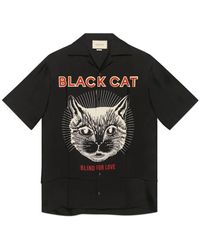 Lyst - Gucci black cat T-shirt - Lyst Index Q3 2018