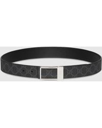 Gucci - Reversible Belt With Rectangular Buckle, Size 100 - Lyst