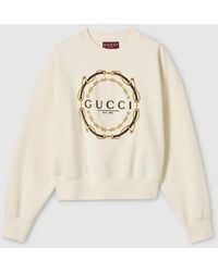 Gucci - Cotton Jersey Sweatshirt With Print - Lyst