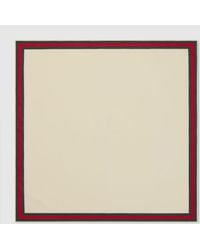 Gucci - Cotton Silk Pocket Square With Web - Lyst