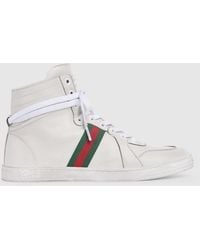 Gucci - Stretch High-Top Sneaker, Leather - Lyst