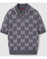 Gucci - GG Cotton Jacquard Polo Shirt - Lyst