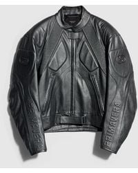 Gucci - Grainy Laminated Bull Leather Jacket, Size Xl, Ready-To-Wear - Lyst