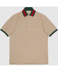 Gucci - Cotton Piqué Polo Shirt - Lyst