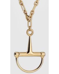 Gucci - Half Horsebit Necklace, -Toned Metal - Lyst