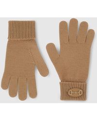 Gucci - Wool Gloves With Horsebit - Lyst
