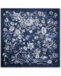 Gucci - Printed Silk Jacquard Carré - Lyst