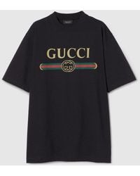 Gucci - Cotton Jersey And Silk T-Shirt With Print - Lyst